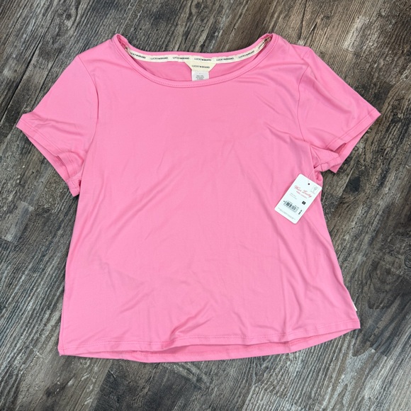 Lucky Brand Women’s Size Small Pink and White Floral Pajama Shorts and T Set - Picture 8 of 12